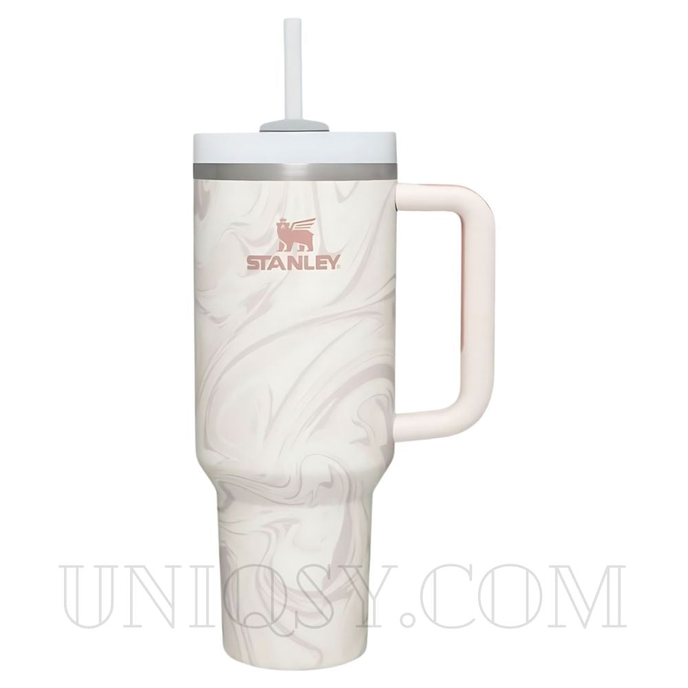 Stanley 40 OZ Tumbler Cup with Handle and Straw - Stainless Steel 1.1L